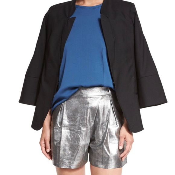 🌟 Halston Heritage Metallic Suede Shorts🌟 - Picture 1 of 9